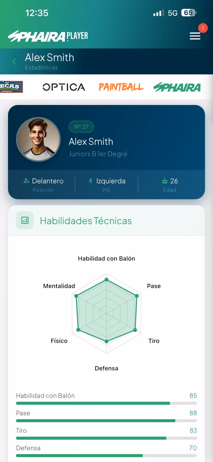 Sphaira Player — app móvil para jugadores